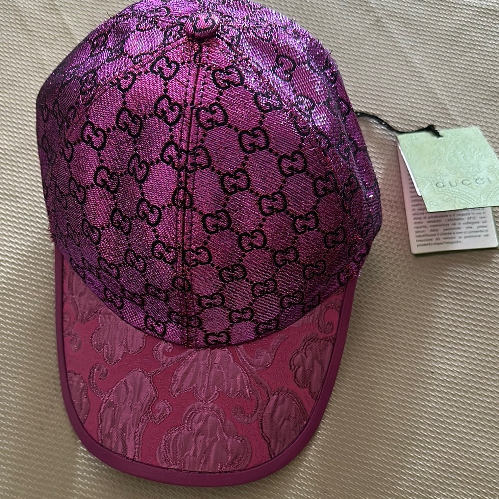 COPY - Gucci Pink Monogram Baseball Hat